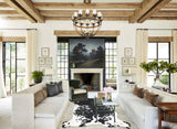 Black and White X-Large European Cowhide Rug 7'3"H x 6'4"W #A39797 by Hudson Hides