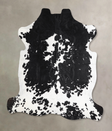 Black and White X-Large European Cowhide Rug 6'11"H x 6'10"W #A39798 by Hudson Hides