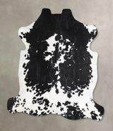 Black and White X-Large European Cowhide Rug 6'11"H x 6'10"W #A39798 by Hudson Hides