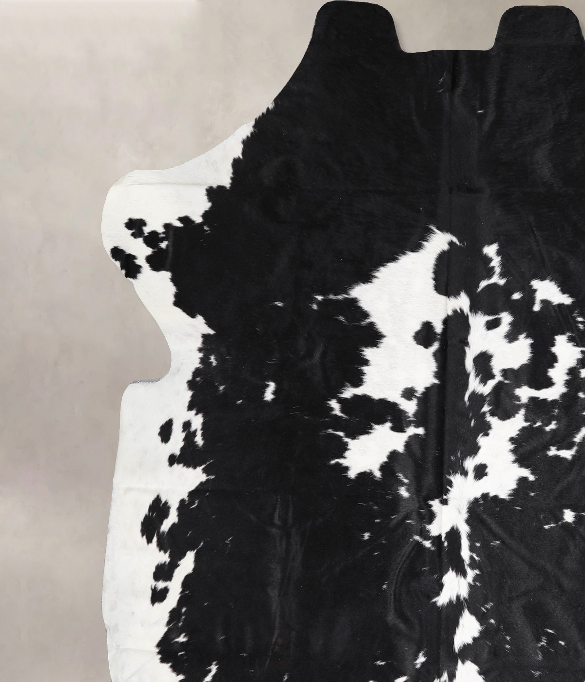 Black and White X-Large European Cowhide Rug 6'11"H x 6'10"W #A39798 by Hudson Hides