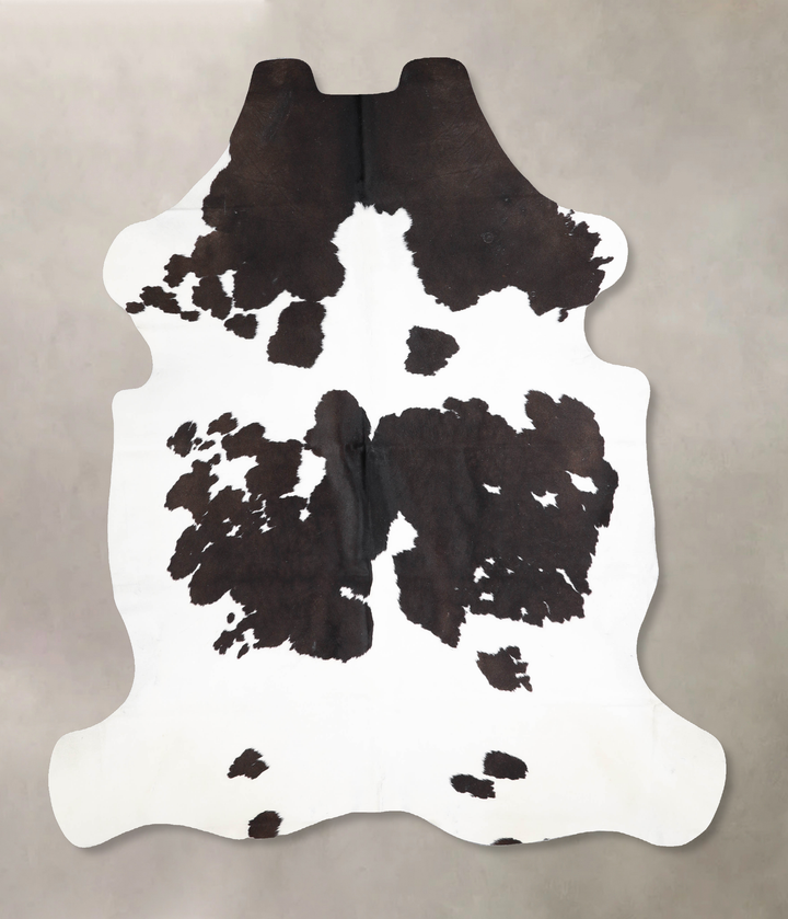 Black and White X-Large European Cowhide Rug 6'9"H x 6'2"W #A39800 by Hudson Hides