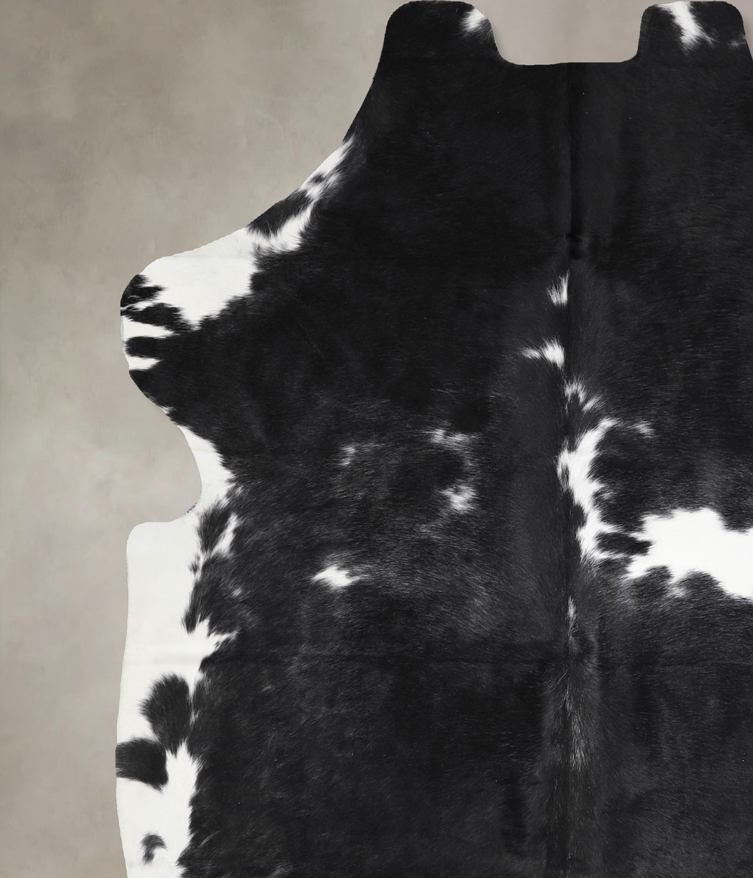 Black and White X-Large European Cowhide Rug 6'9"H x 6'2"W #A39801 by 