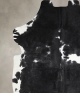 Black and White X-Large European Cowhide Rug 6'9"H x 6'2"W #A39801 by Hudson Hides