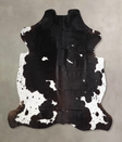 Black and White X-Large European Cowhide Rug 7'1"H x 6'8"W #A39809 by Hudson Hides