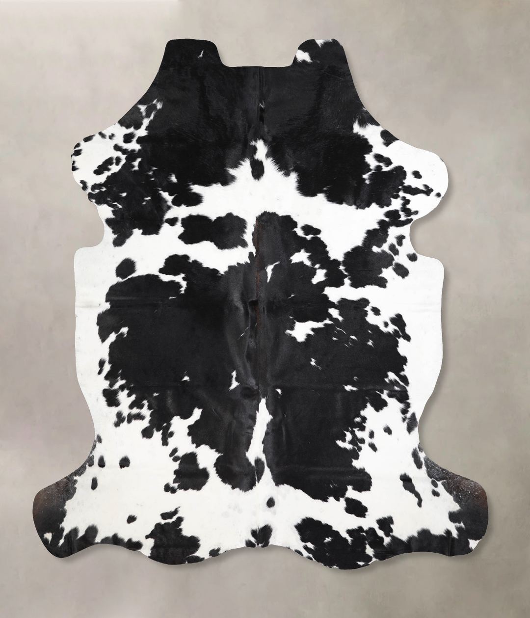 Black and White X-Large European Cowhide Rug 6'9"H x 6'4"W #A39814 by 