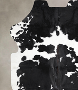 Black and White X-Large European Cowhide Rug 6'9"H x 6'4"W #A39814 by Hudson Hides