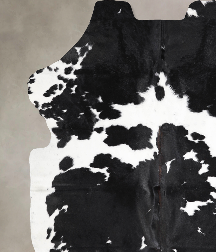 Black and White X-Large European Cowhide Rug 6'9"H x 6'4"W #A39814 by Hudson Hides