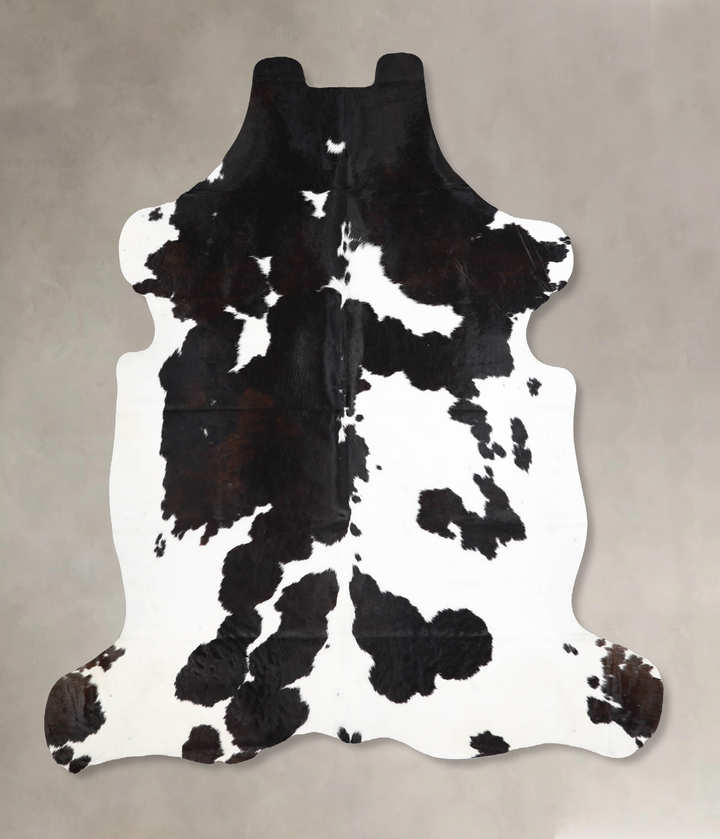 Black and White X-Large European Cowhide Rug 6'8"H x 6'4"W #A39815 by Hudson Hides