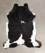 Black and White X-Large European Cowhide Rug 7'2"H x 6'6"W #A39816 by Hudson Hides