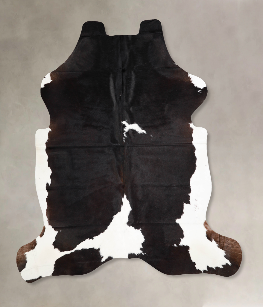 Black and White X-Large European Cowhide Rug 7'2"H x 6'6"W #A39816 by Hudson Hides
