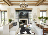 Black and White X-Large European Cowhide Rug 7'2"H x 6'6"W #A39816 by Hudson Hides