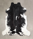 Black and White X-Large European Cowhide Rug 6'11"H x 6'6"W #A39838 by Hudson Hides