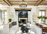 Black and White X-Large European Cowhide Rug 6'11"H x 6'6"W #A39838 by Hudson Hides