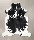 Black and White X-Large European Cowhide Rug 7'3"H x 6'2"W #A39840 by Hudson Hides