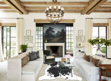 Black and White X-Large European Cowhide Rug 7'3"H x 6'2"W #A39840 by Hudson Hides