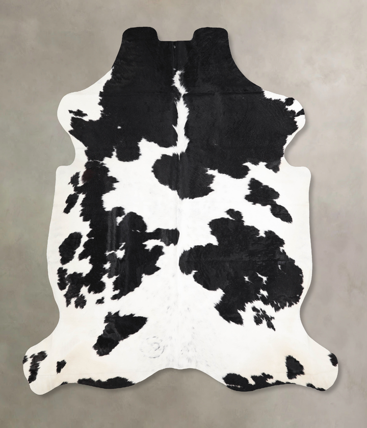 Black and White X-Large European Cowhide Rug 6'11"H x 6'3"W #A39845 by Hudson Hides