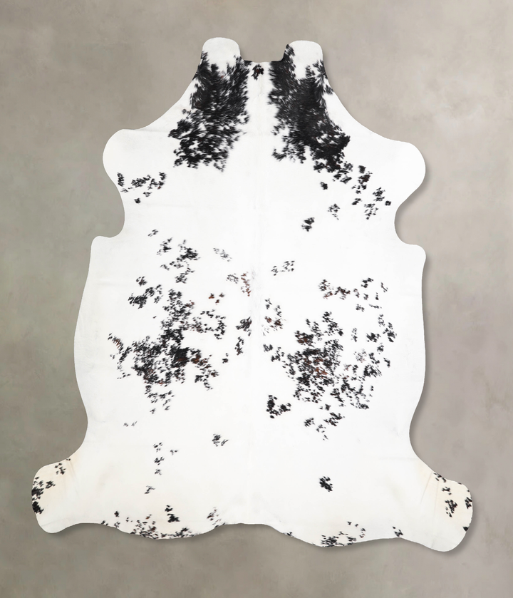 Black and White X-Large European Cowhide Rug 7'2"H x 6'8"W #A39856 by Hudson Hides
