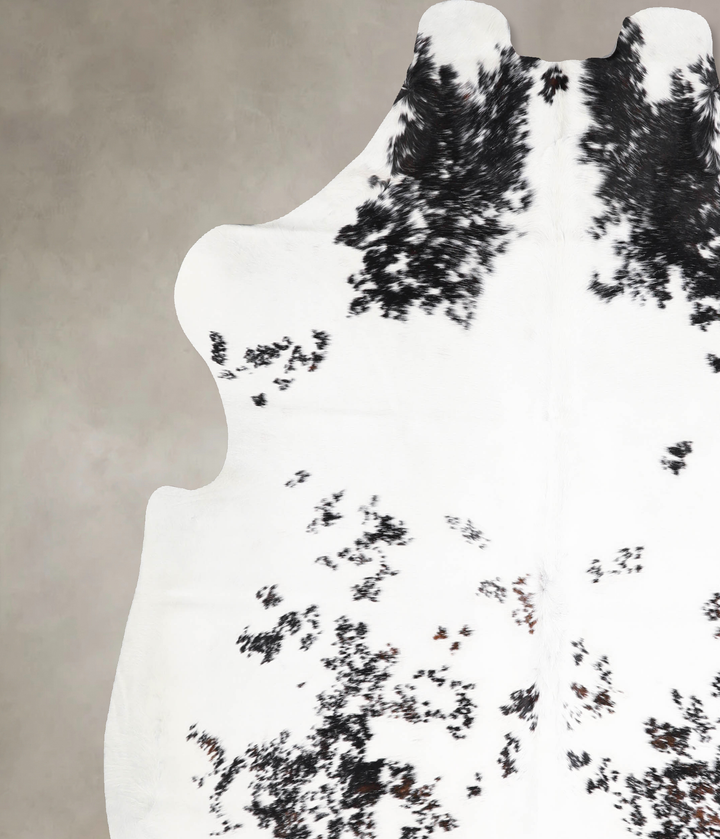 Black and White X-Large European Cowhide Rug 7'2"H x 6'8"W #A39856 by Hudson Hides