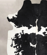 Black and White X-Large European Cowhide Rug 7'0"H x 6'3"W #A39864 by Hudson Hides
