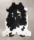Black and White X-Large European Cowhide Rug 6'10"H x 7'1"W #A39866 by Hudson Hides