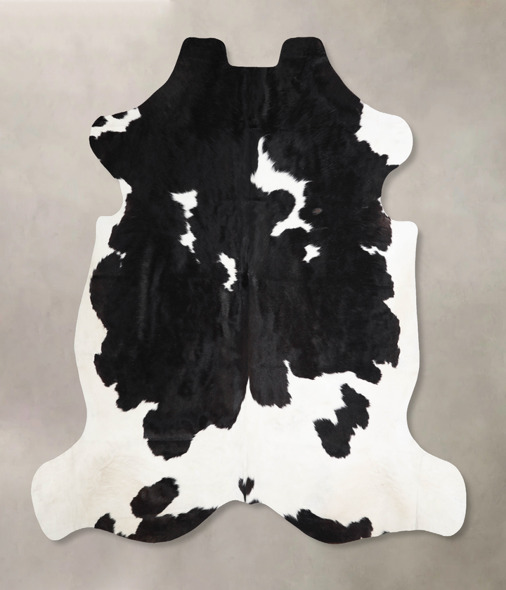 Black and White X-Large European Cowhide Rug 6'10"H x 7'1"W #A39866 by Hudson Hides