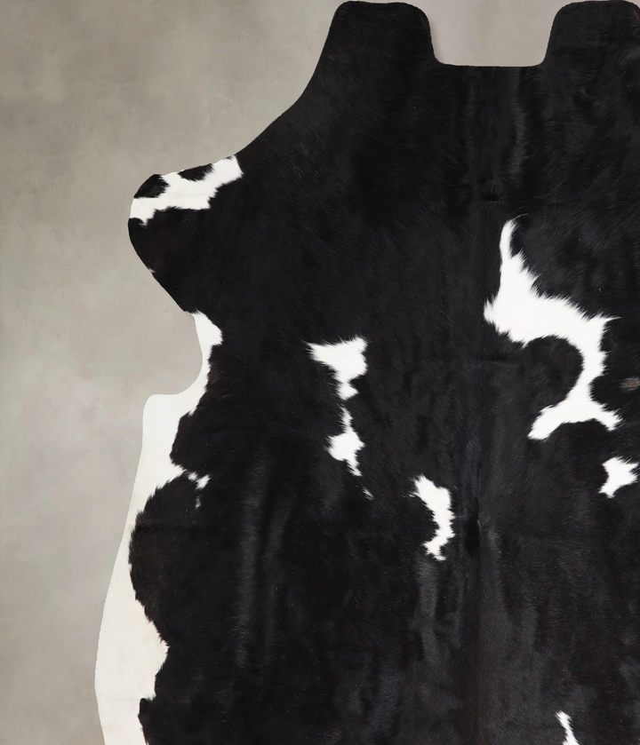 Black and White X-Large European Cowhide Rug 6'10"H x 7'1"W #A39866 by Hudson Hides