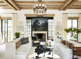 Black and White X-Large European Cowhide Rug 6'10"H x 7'1"W #A39866 by Hudson Hides