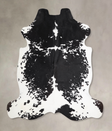 Black and White X-Large European Cowhide Rug 6'5"H x 6'6"W #A39918 by Hudson Hides