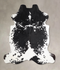 Black and White X-Large European Cowhide Rug 6'5