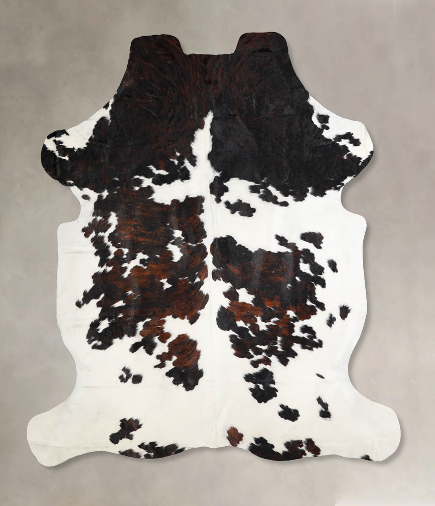 Tricolor X-Large European Cowhide Rug 7'6"H x 6'7"W #A39929 by Hudson Hides