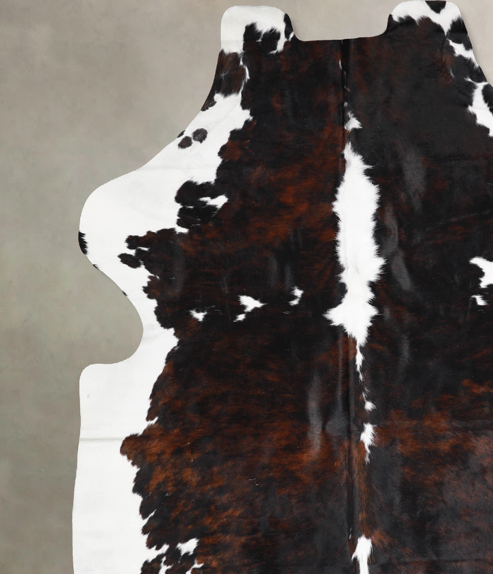Tricolor X-Large European Cowhide Rug 7'4"H x 6'8"W #A39932 by Hudson Hides