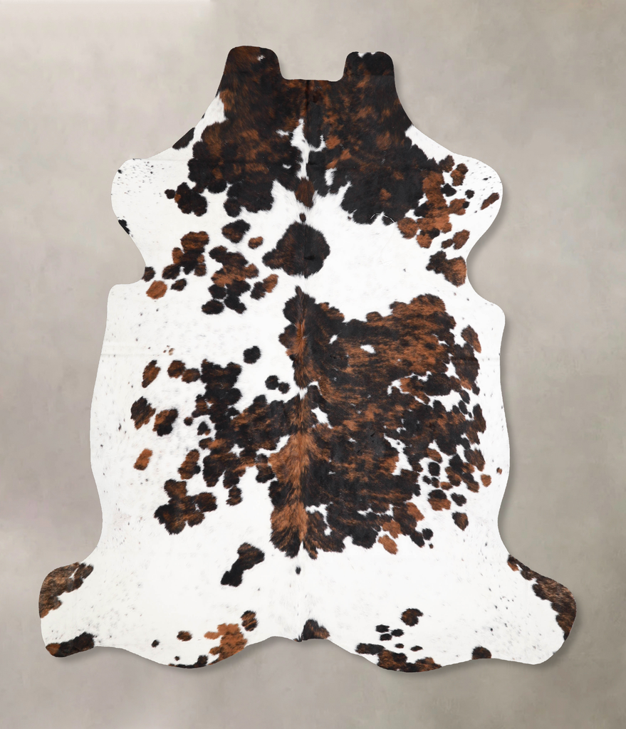 Tricolor X-Large European Cowhide Rug 6'7"H x 6'2"W #A39936 by Hudson Hides
