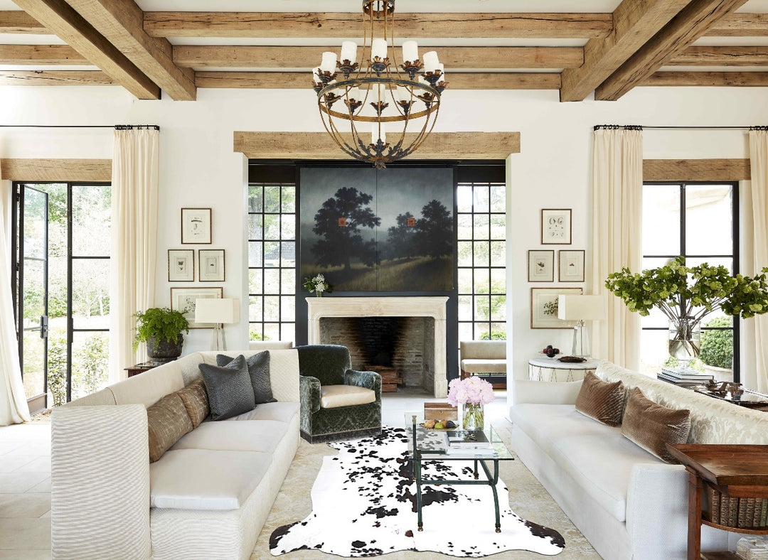 Tricolor X-Large European Cowhide Rug 6'7"H x 6'4"W #A39940 by Hudson 