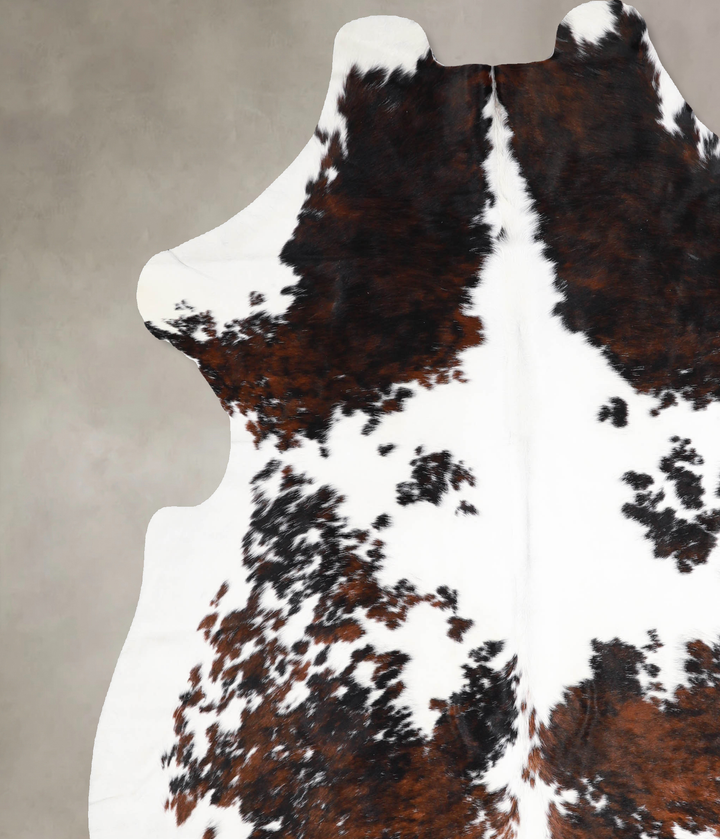 Tricolor X-Large European Cowhide Rug 7'0"H x 6'4"W #A39943 by Hudson Hides