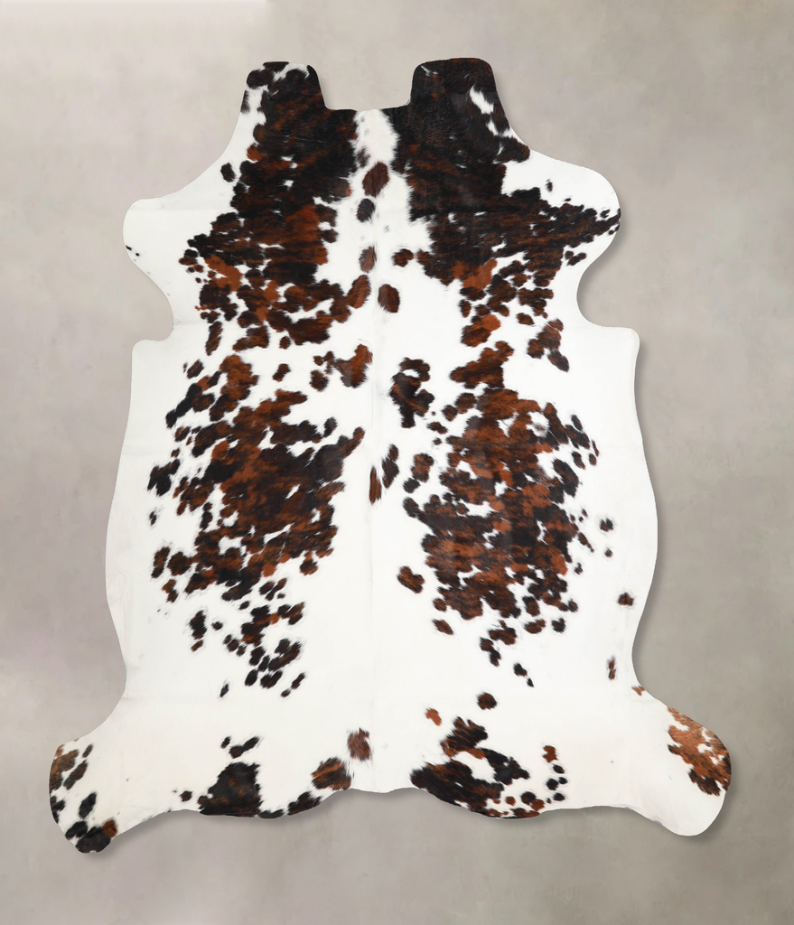 Tricolor X-Large European Cowhide Rug 6'7"H x 6'7"W #A39952 by Hudson Hides