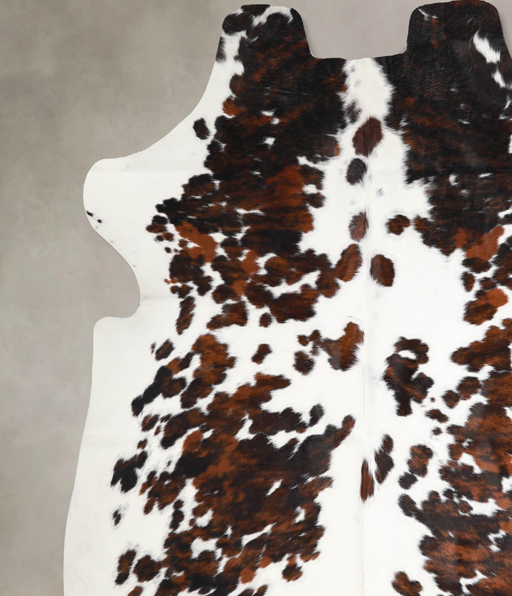 Tricolor X-Large European Cowhide Rug 6'7"H x 6'7"W #A39952 by Hudson Hides