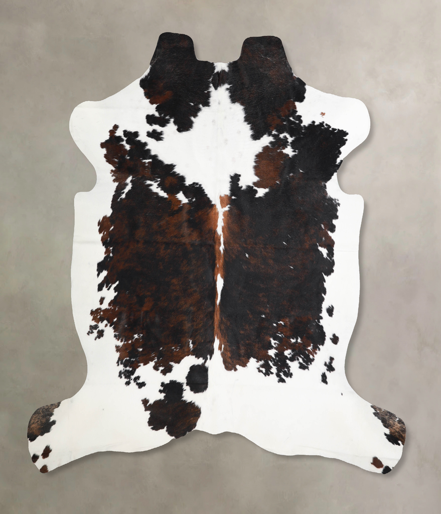 Tricolor X-Large European Cowhide Rug 6'4"H x 6'6"W #A39953 by Hudson Hides