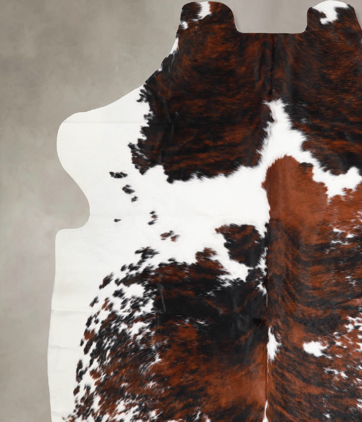 Tricolor X-Large European Cowhide Rug 6'7"H x 6'5"W #A39974 by Hudson Hides