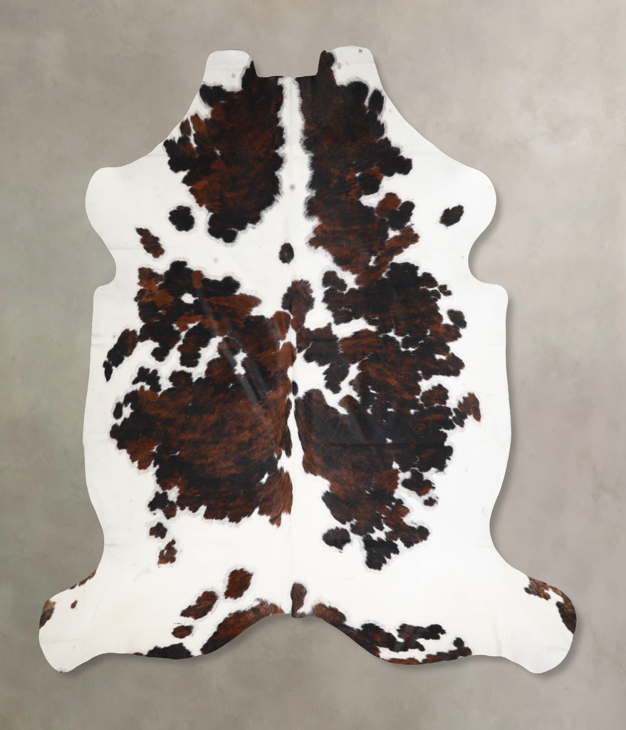 Tricolor X-Large European Cowhide Rug 6'11"H x 6'10"W #A39987 by Hudson Hides