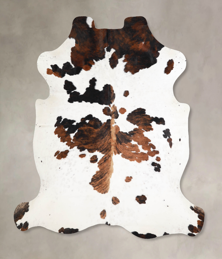 Tricolor X-Large European Cowhide Rug 6'7"H x 6'1"W #A39990 by Hudson Hides