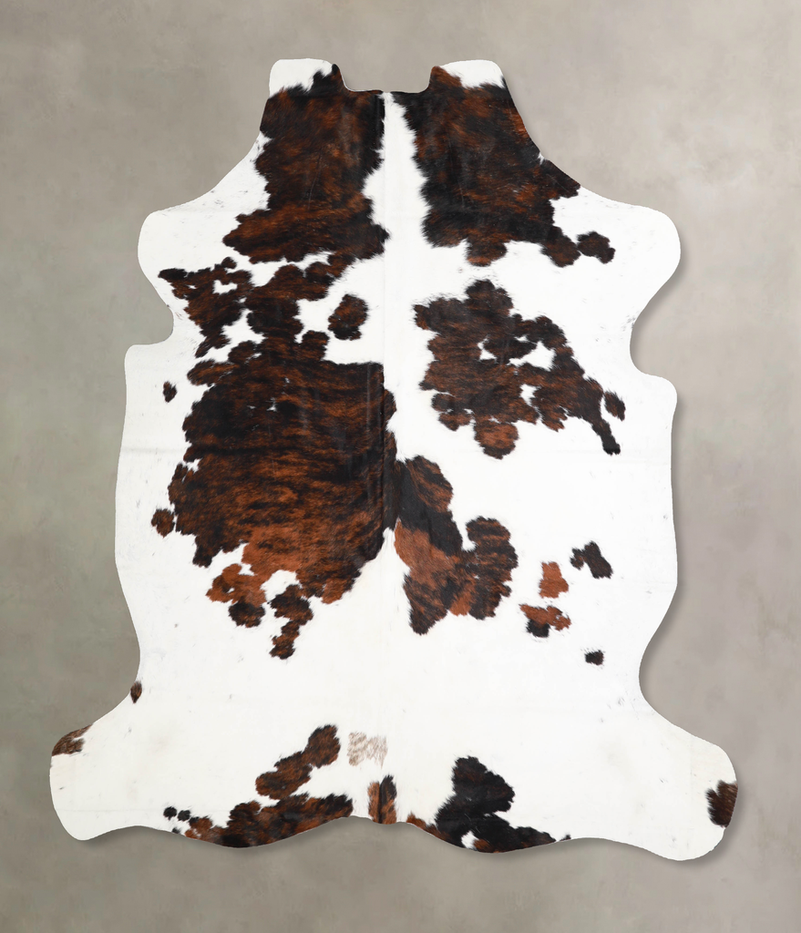 Tricolor X-Large European Cowhide Rug 6'9"H x 6'1"W #A40010 by Hudson Hides