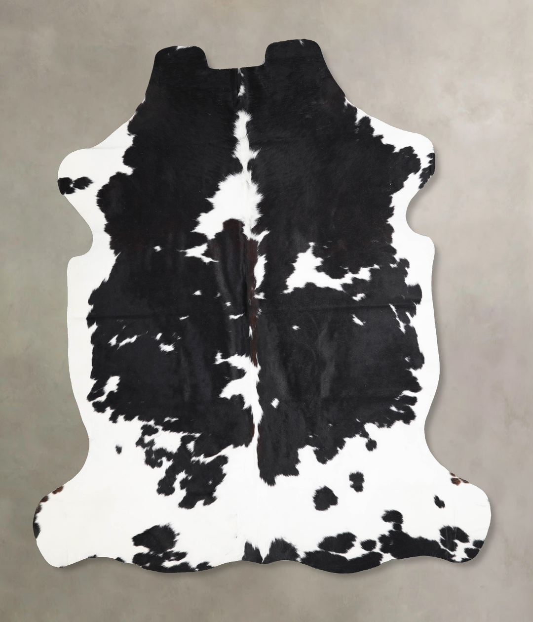 Black and White Large European Cowhide Rug 6'1"H x 5'7"W #A40032 by Hu