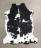 Black and White Large European Cowhide Rug 6'1