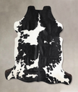 Black and White X-Large European Cowhide Rug 6'6"H x 6'5"W #A40033 by Hudson Hides