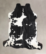Black and White X-Large European Cowhide Rug 6'6"H x 6'5"W #A40033 by Hudson Hides