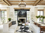 Black and White X-Large European Cowhide Rug 6'6"H x 6'5"W #A40033 by Hudson Hides