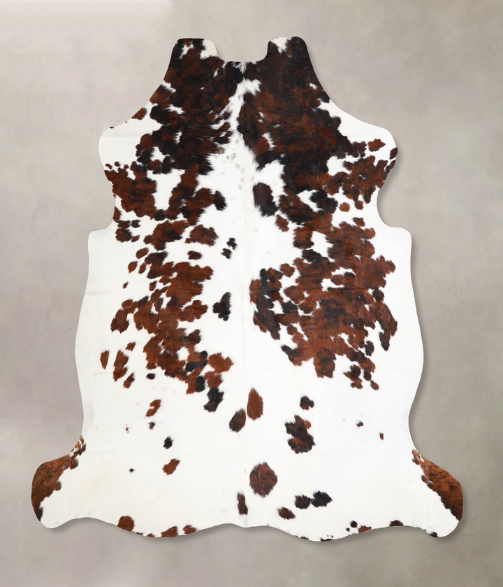 Tricolor X-Large European Cowhide Rug 6'6"H x 6'3"W #A40035 by Hudson Hides