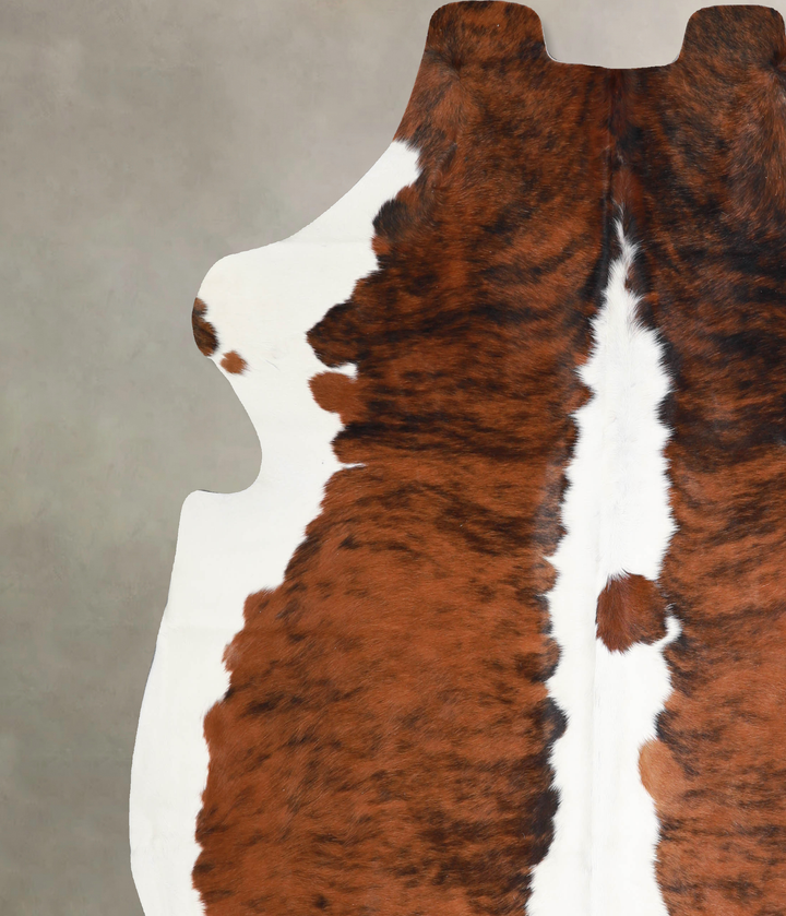 Tricolor X-Large European Cowhide Rug 7'0"H x 6'10"W #A40041 by Hudson Hides