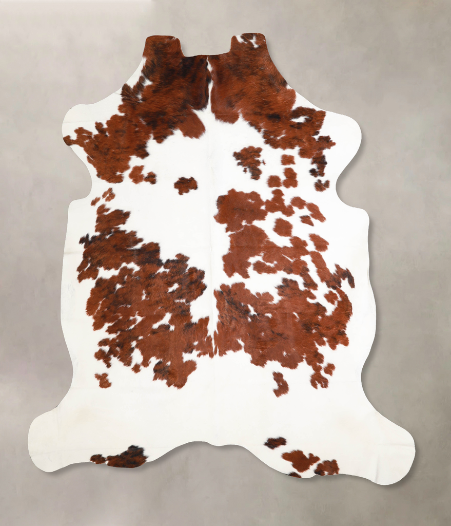 Tricolor X-Large European Cowhide Rug 7'0"H x 6'4"W #A40043 by Hudson Hides