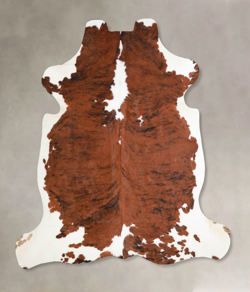 Tricolor X-Large European Cowhide Rug 6'8"H x 6'8"W #A40044 by Hudson Hides